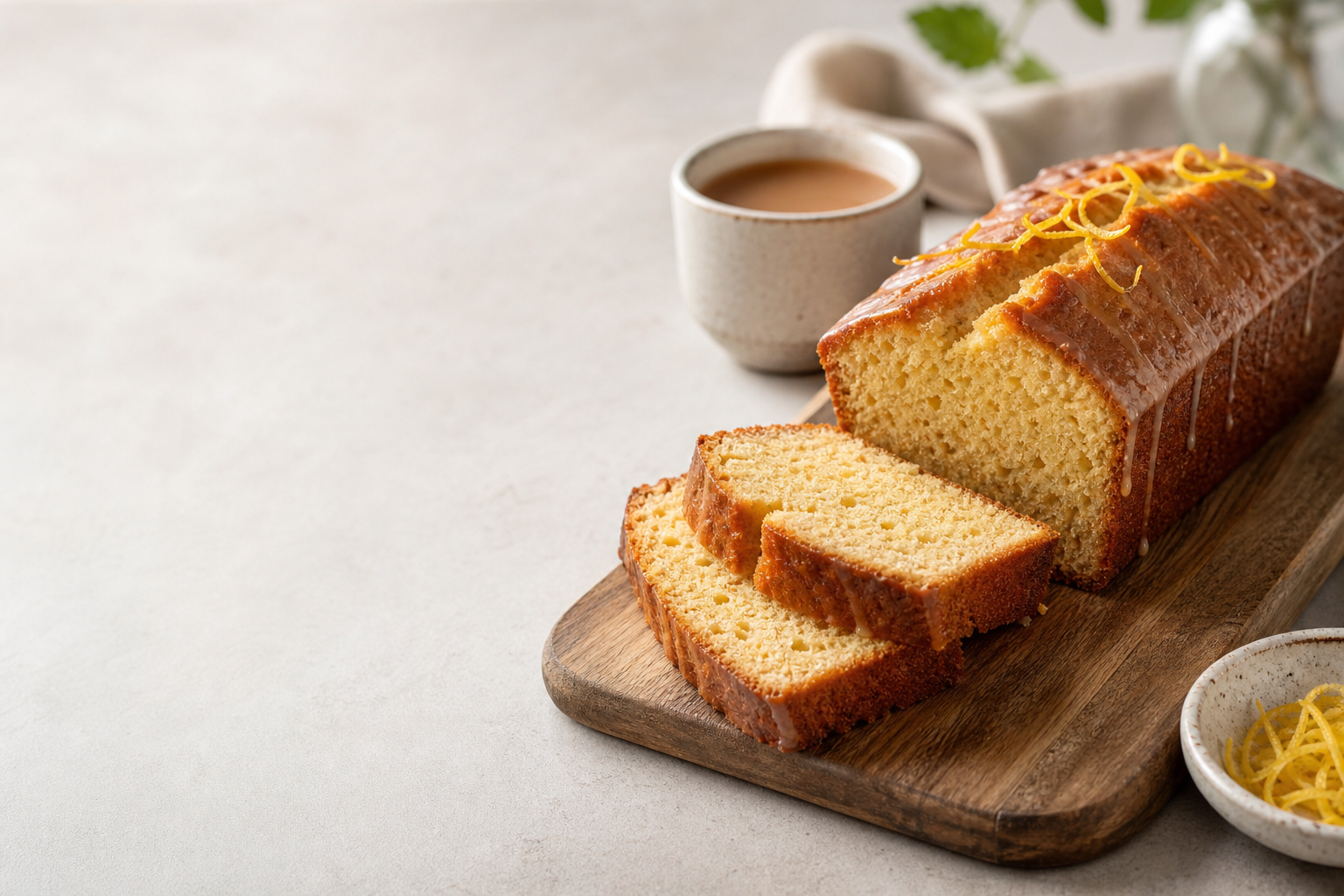 Sliced loaf tea cake