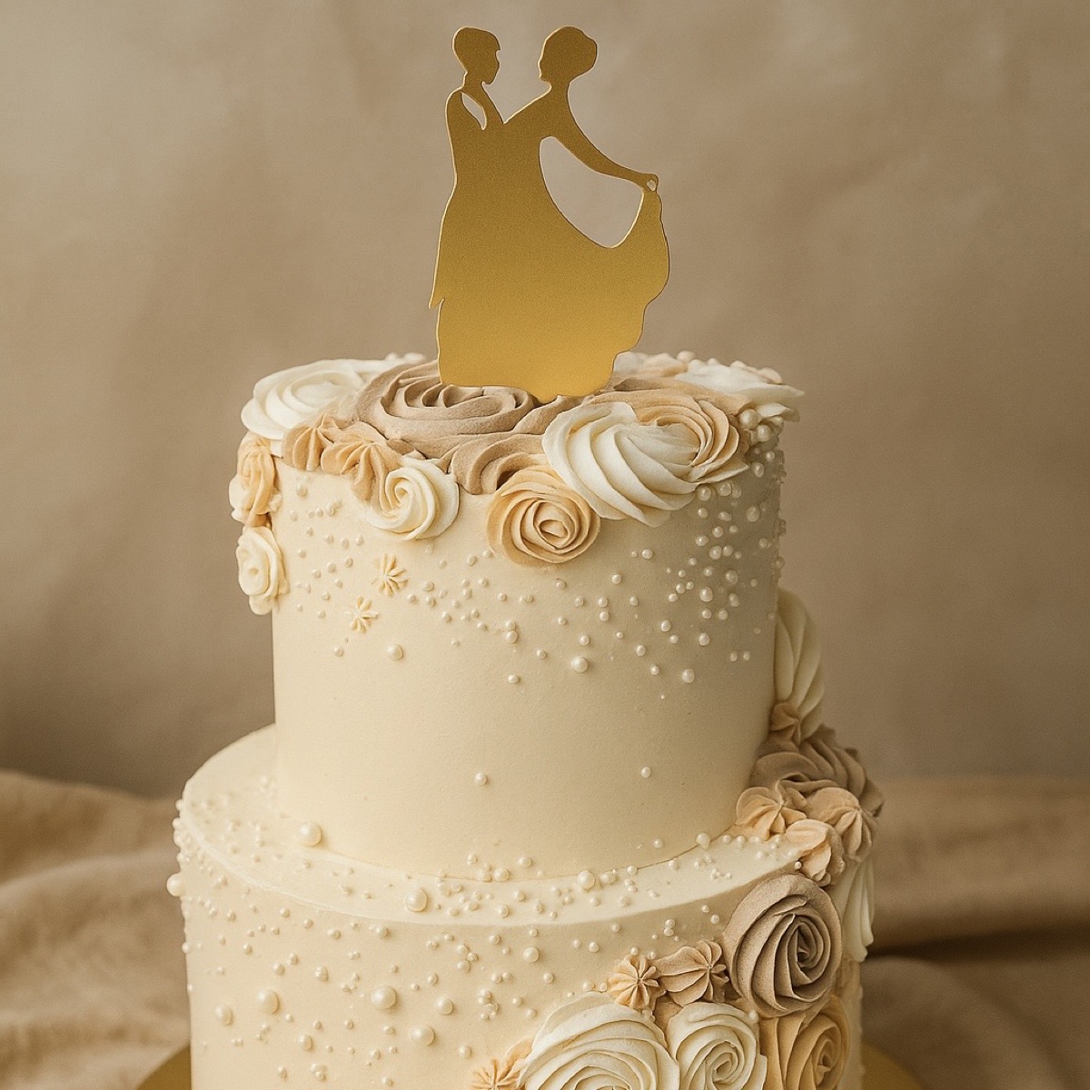 Two-tier celebration cake