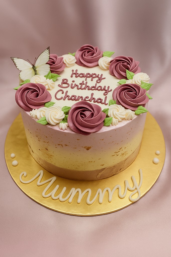 Floral birthday cake for Chanchal