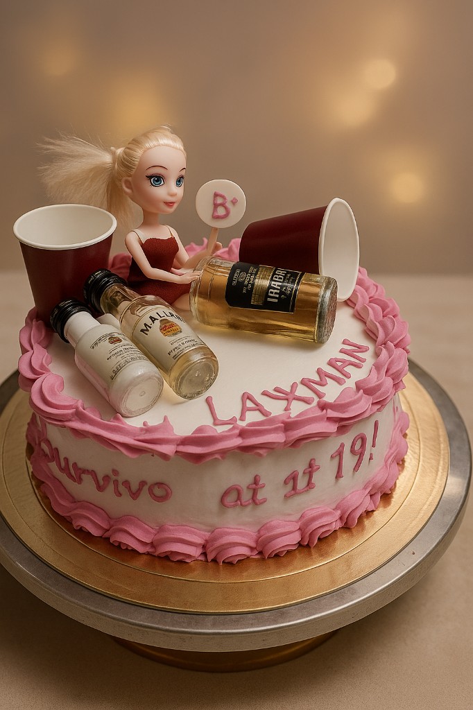 Custom 19th birthday cake for Laxman